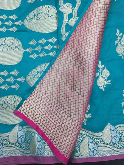 Rama Green Banarasi Katan Saree