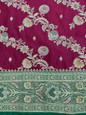 Maroon Katdana Swarovski Banarsi Katan Saree