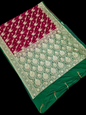 Maroon Zardozi Zarkan Banarasi Katan Saree