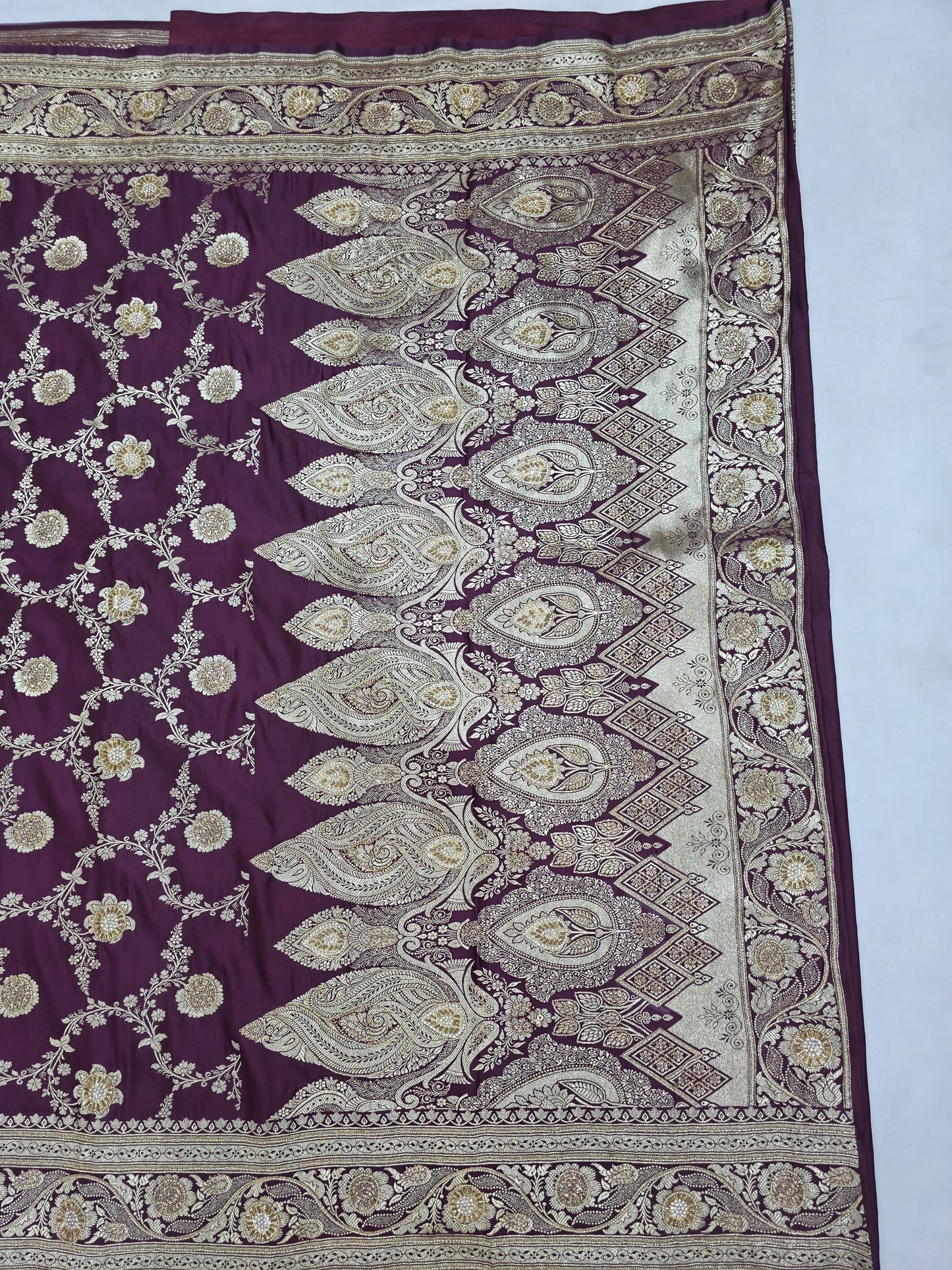 Purple Moti Banarasi Saree