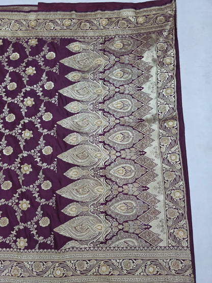 Purple Moti Banarasi Saree
