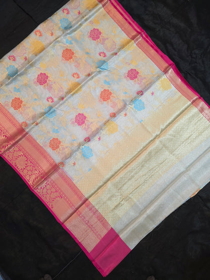 Water Colour Tissue Banarasi Saree