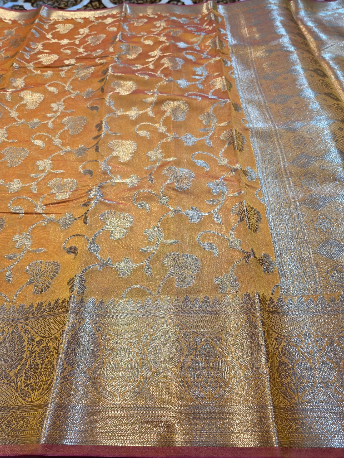 Yellow Banarasi Saree