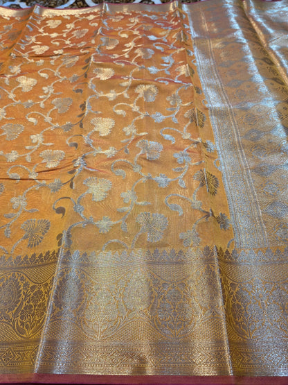 Yellow Banarasi Saree