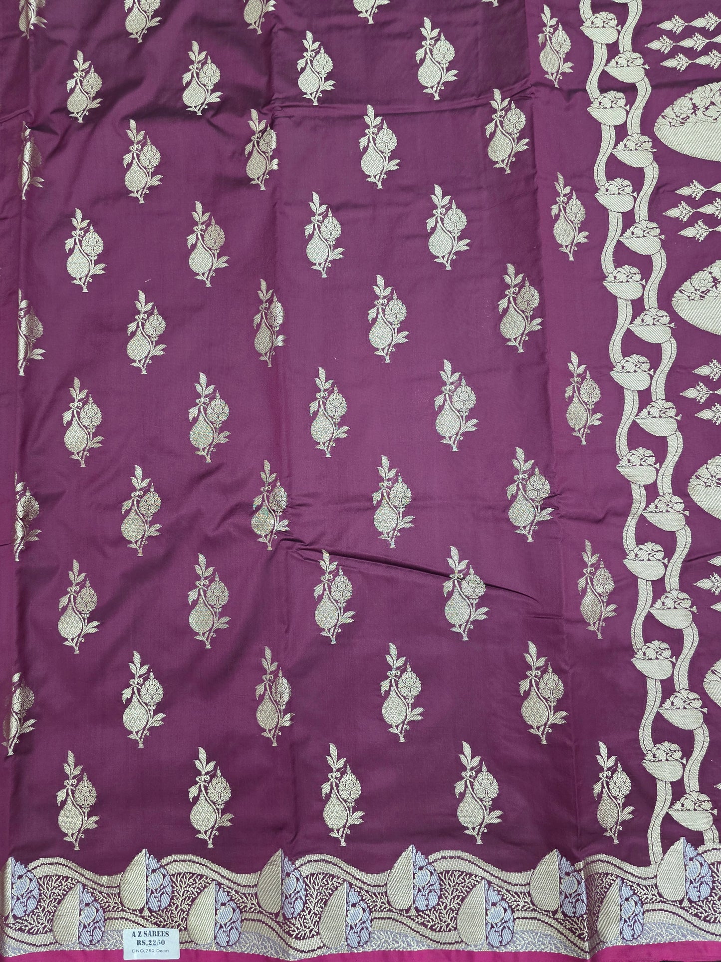 Maroon Banarasi Katan Saree