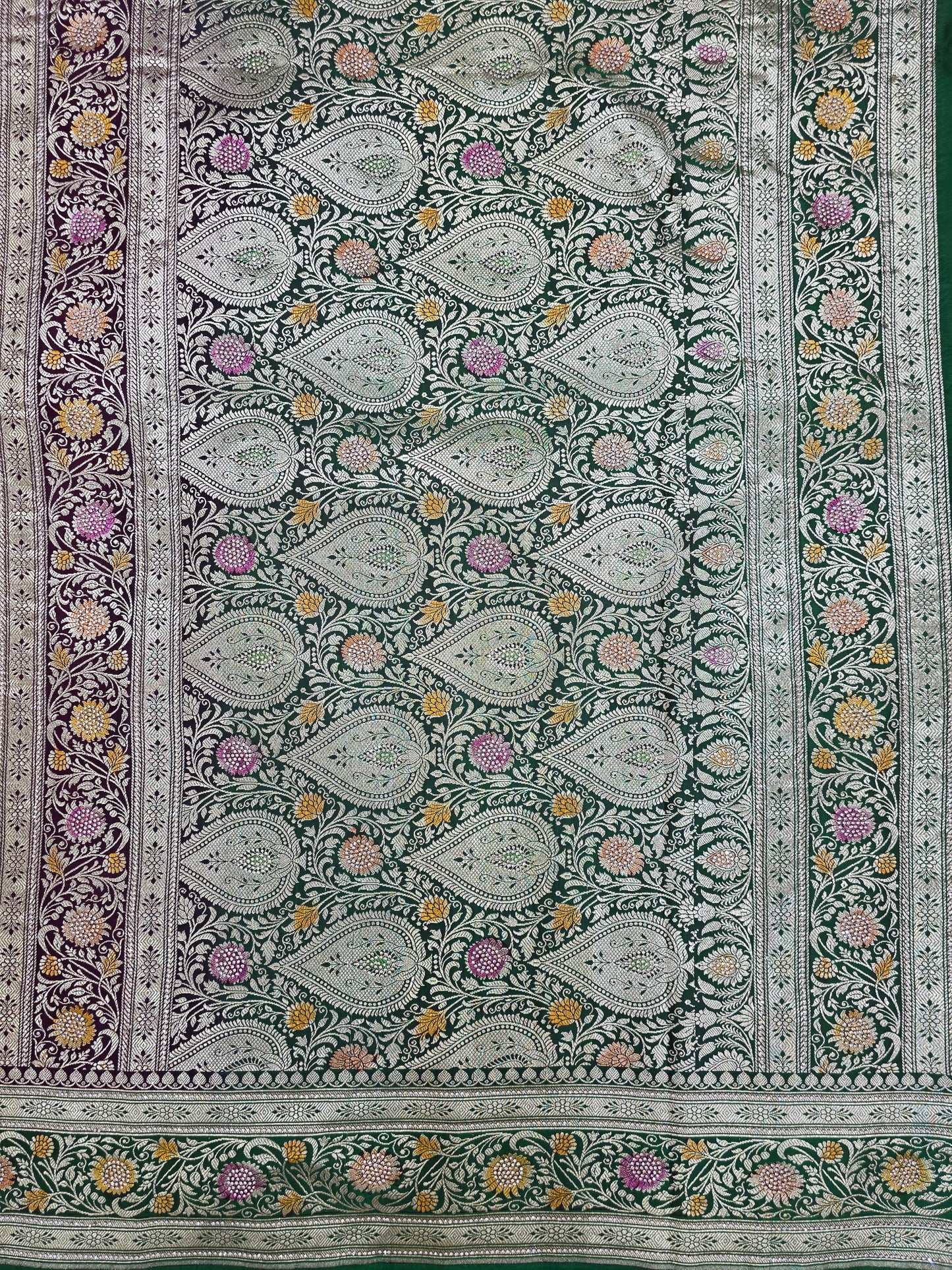 Wine Zarkan Banarasi Katan Saree