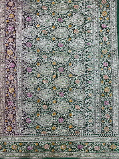 Wine Zarkan Banarasi Katan Saree