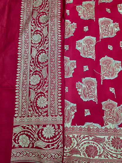 Red Zarkan Swarovski Banarasi Saree