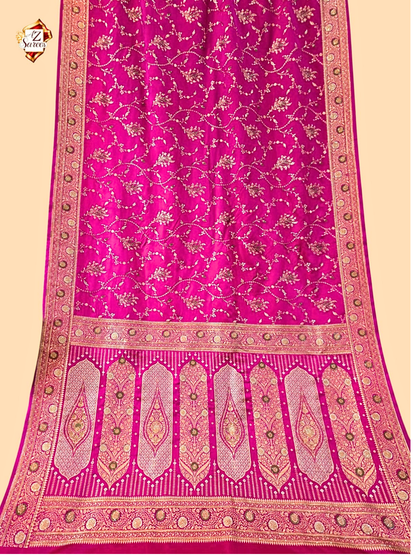 Pink Banarasi Swarovski Saree