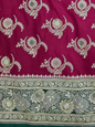 Maroon Zarkan Swarovski Banarasi Saree