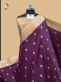 Wine Banarasi Silk saree