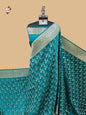 Teal Banarasi Katan Saree