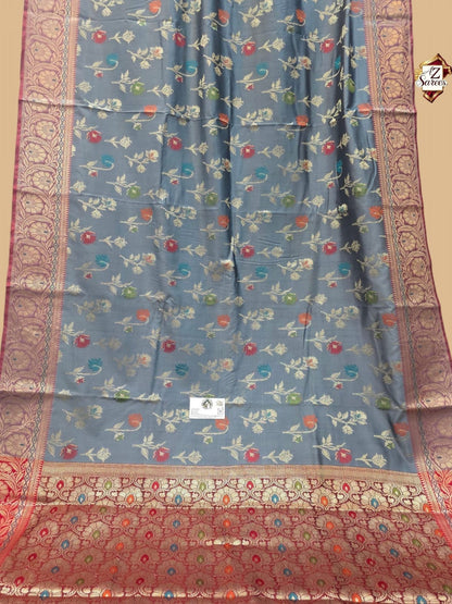 Grey Banarasi Meenakari