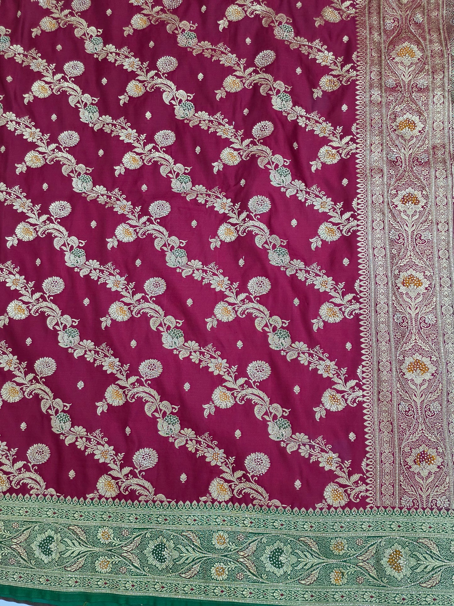 Maroon Cutdana Banarasi Saree