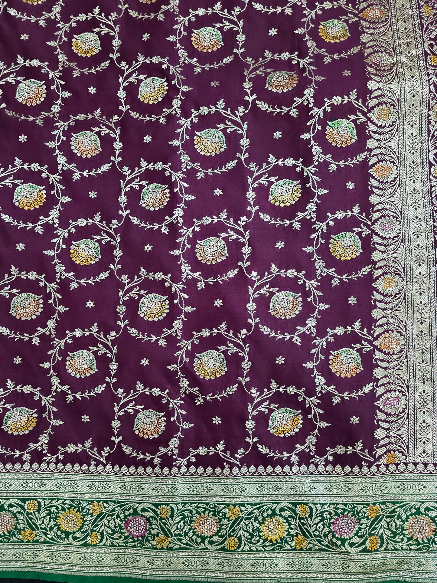 Wine Zarkan Banarasi Katan Saree