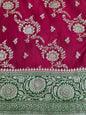 Maroon Zarkan Moti Banarasi Silk Saree