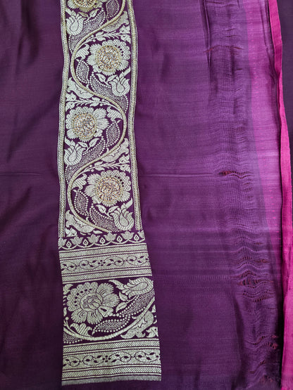 Purple Moti Banarasi Saree