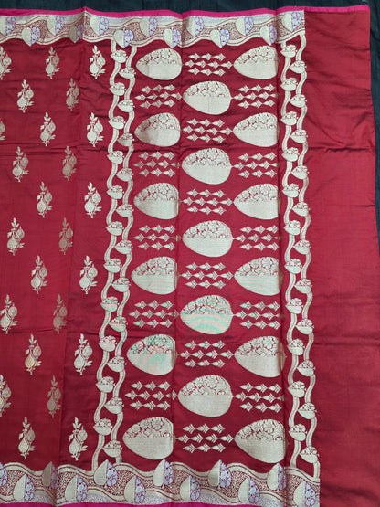 Red Banarasi Katan Saree