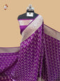 Purple katan Banarasi silk