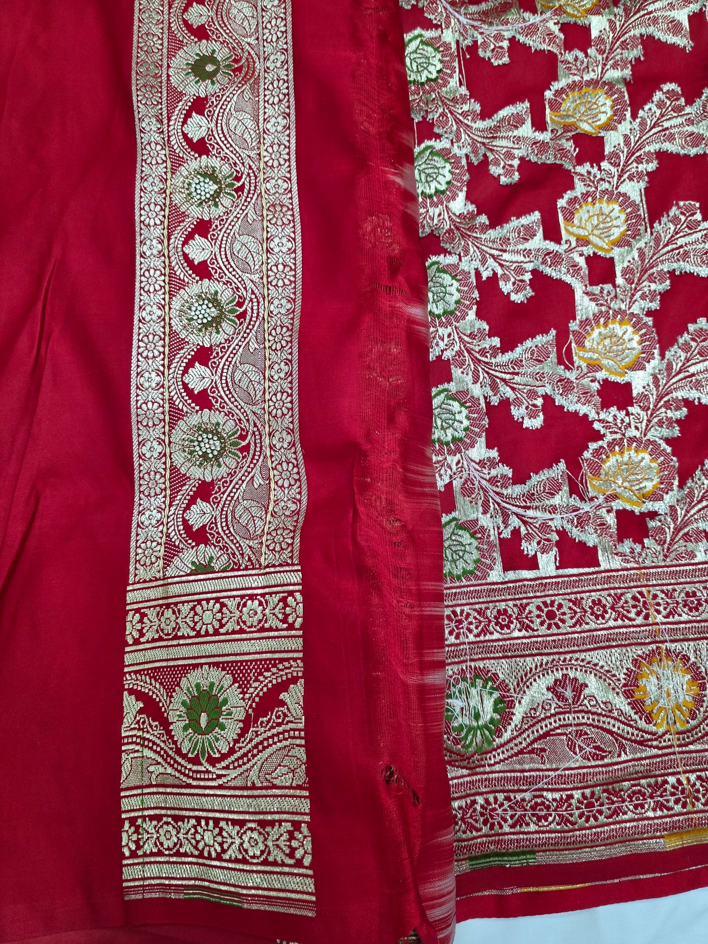 Red Zardozi Zarkan Banarasi Saree