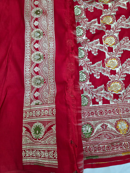 Red Zardozi Zarkan Banarasi Saree