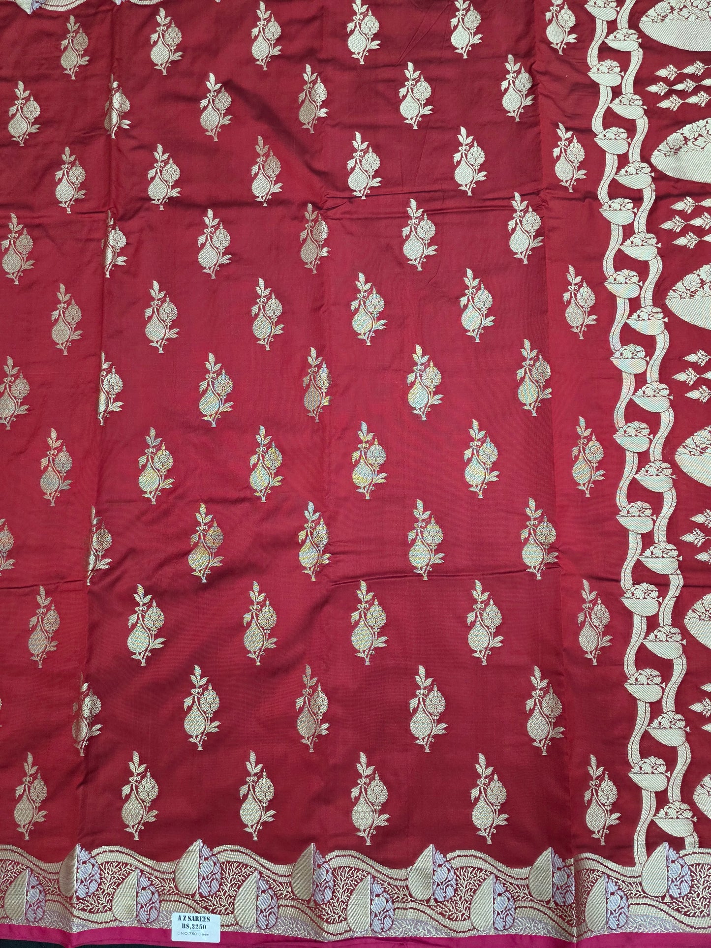 Red Banarasi Katan Saree