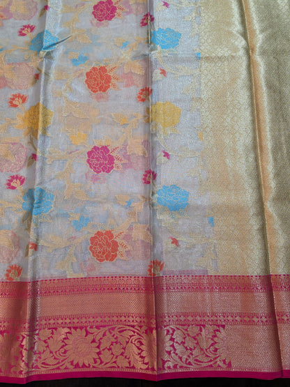 Water Colour Tissue Banarasi Saree