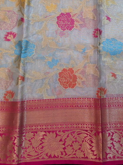 Water Colour Tissue Banarasi Saree
