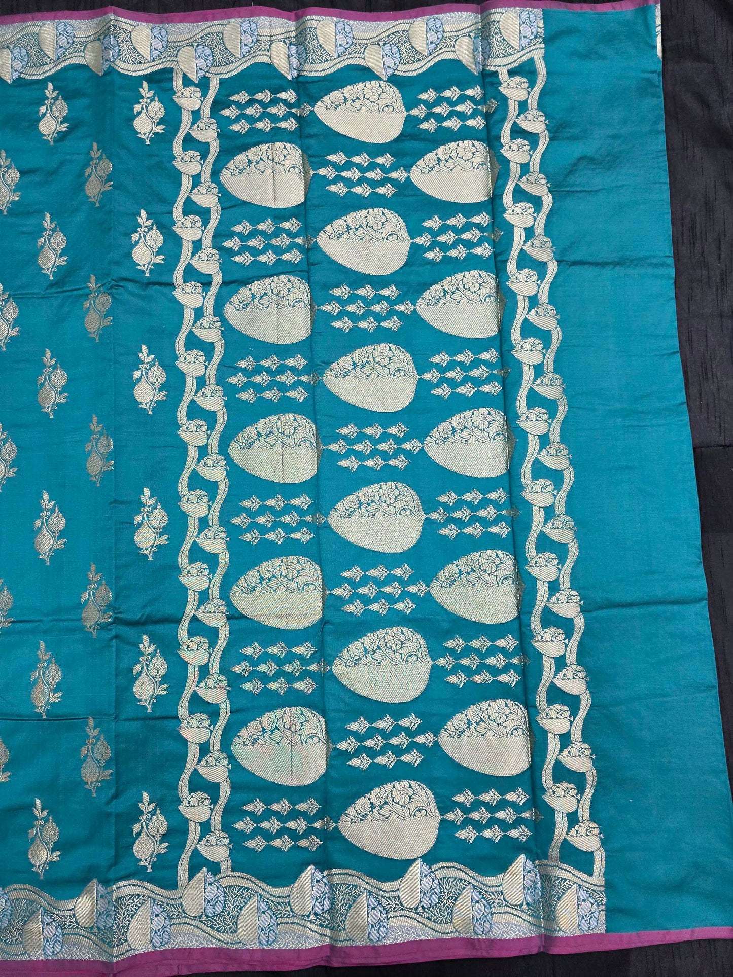 Rama Green Banarasi Katan Saree