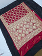 Maroon Zardozi Zarkan Banarasi Katan Saree