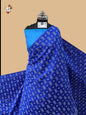 Blue Banarasi Printed Saree