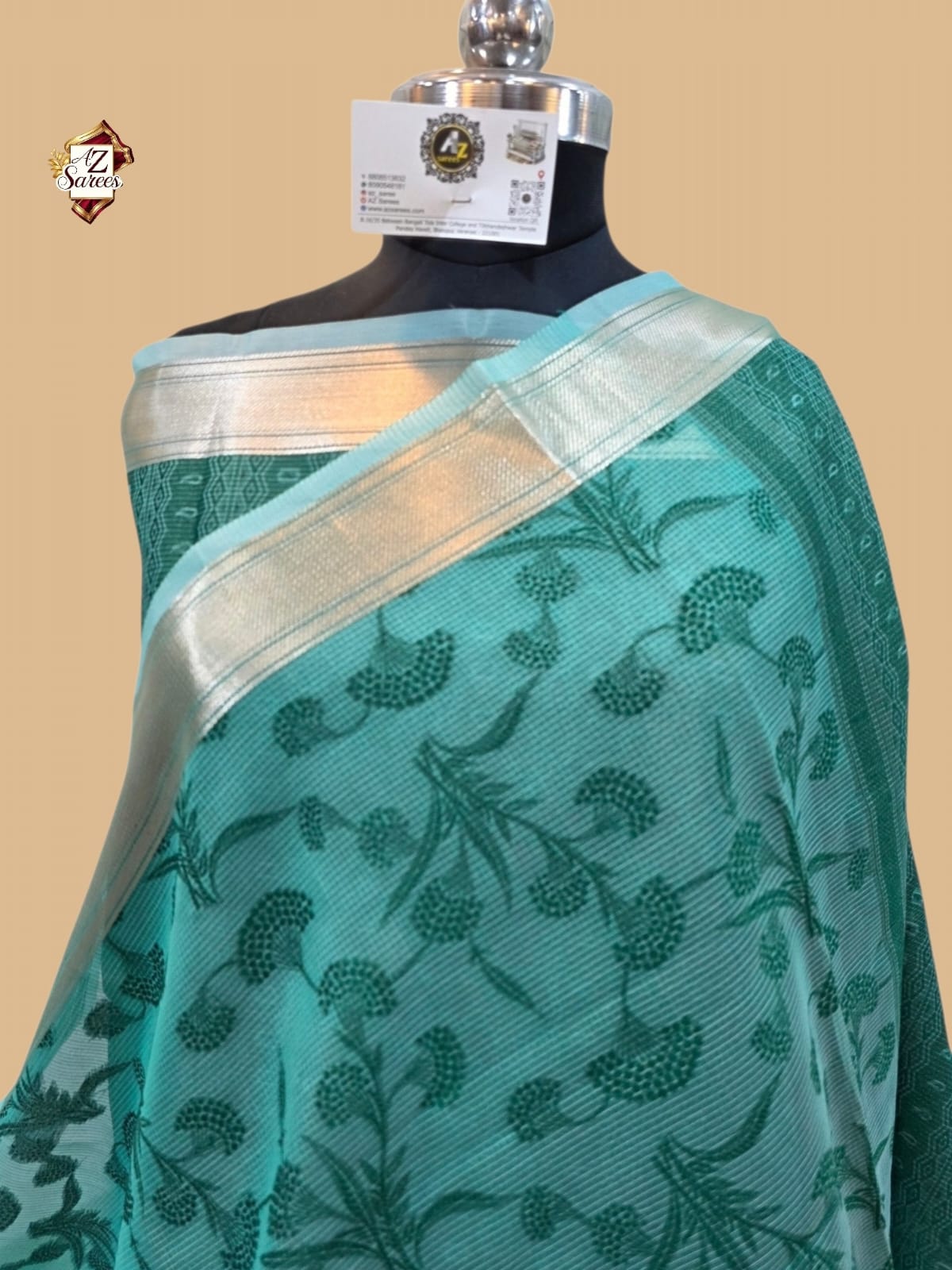 Firozi Banarasi Saree