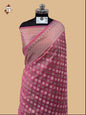 Pink Banarasi silk saree
