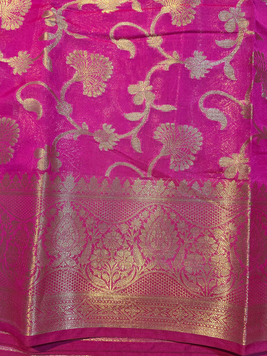 Pink Banarasi Saree