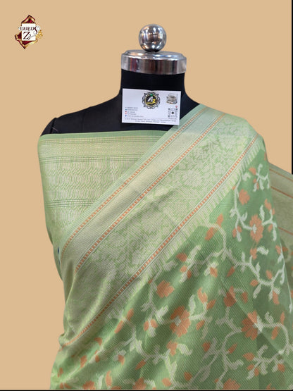 Sea Green Banarasi Silk Saree