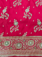 Red Zardozi Zarkan Banarasi Katan Saree