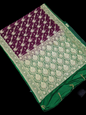 Wine Zardozi Zarkan Banarasi Katan Saree