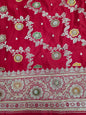 Red Minadaar Zardozi Zarkan Banarasi Saree