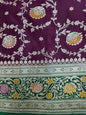 Wine Zarkan Banarasi Katan Saree