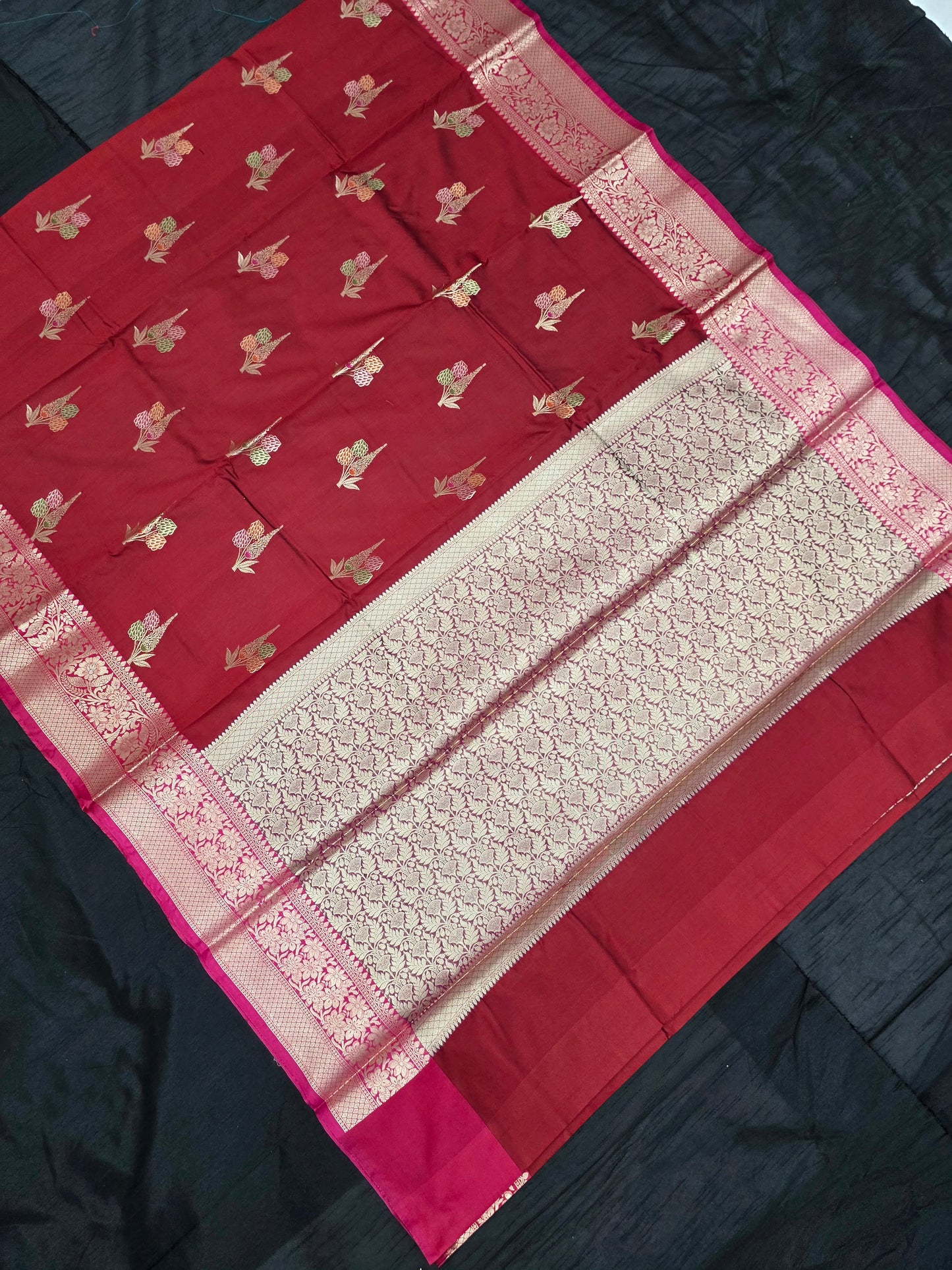 Red Banarasi Katan Saree