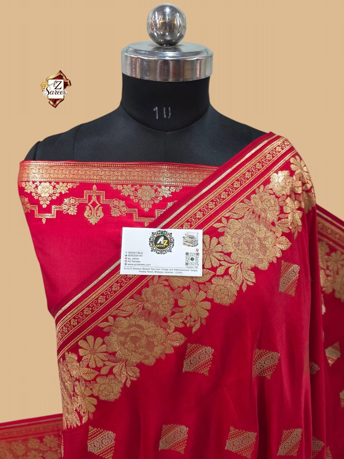 Red Banarasi Mashru Saree