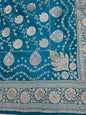 Teal Moti Banarasi Saree