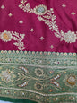 Maroon Zardozi Zarkan Banarasi Saree