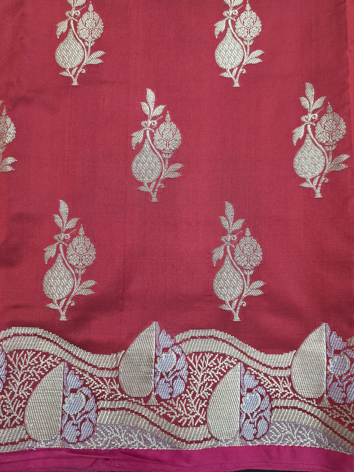 Red Banarasi Katan Saree