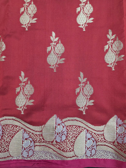 Red Banarasi Katan Saree