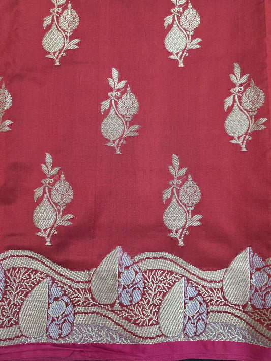 Red Banarasi Katan Saree