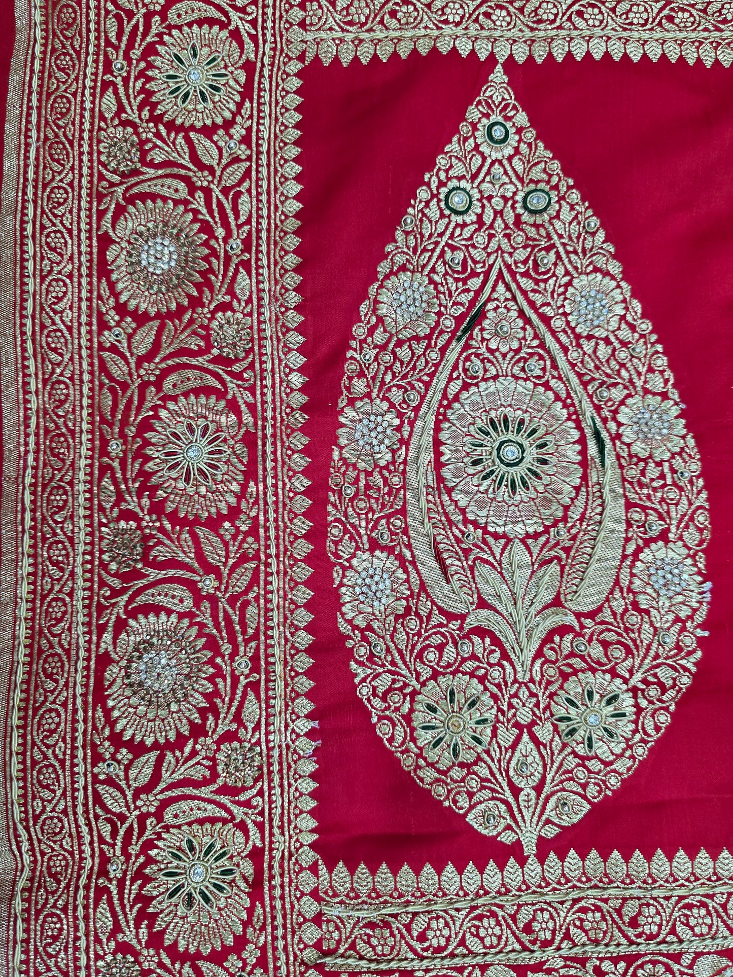 Red Zardozi Zarkan Banarasi Saree
