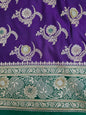 Parpl Zarkan Swarovski Banarasi silk Saree