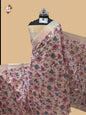 Pink Banarasi Printed Saree