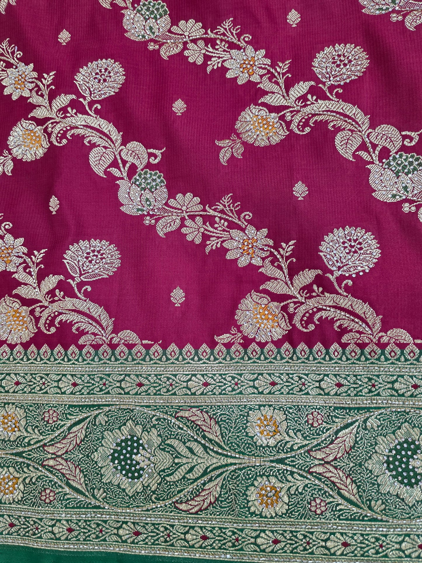 Maroon Cutdana Banarasi Saree